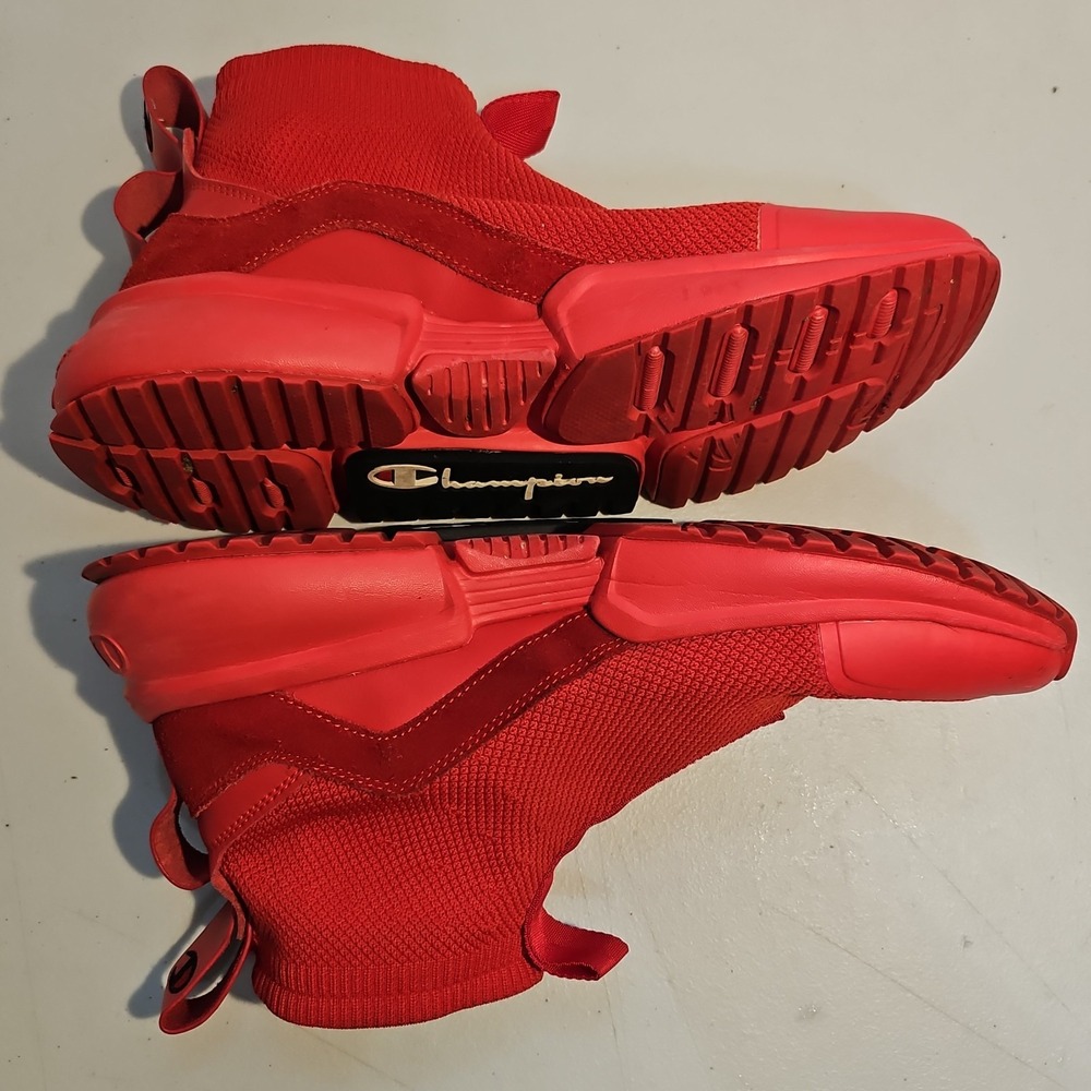 Men's Champion RF Mid Pull On Mid Top Lifestyle Sneaker Red Size 10 M - Picture 5 of 9